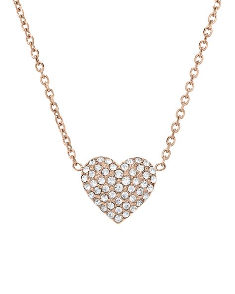 michael kors pave heart necklace|mk jewellers catalogue.